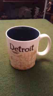 DETROIT Starbucks Coffee Cup Collectors Series City Icon Mug Rare 2009 16oz {007 - Sold on eBay Oct, 30th 2018 for $25.00
