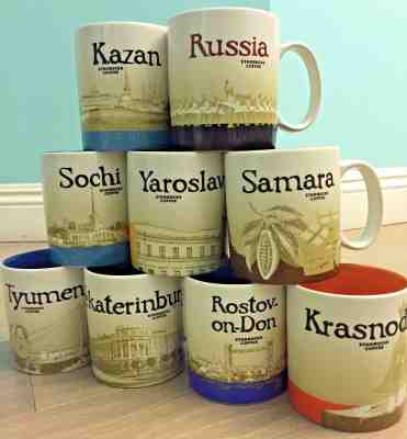 16oz Starbucks Coffee Global Icon Series City Russia 9 Mugs Set NEW!!! - Sold on eBay Oct, 27th 2018 for $212.00
