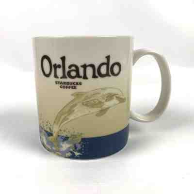 Starbucks 2012 Coffee Mug Cup Orlando City Global Icon Series Dolphin Ocean Blue - Sold on eBay Oct, 26th 2018 for $29.99