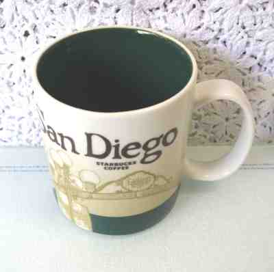 Starbucks 16 oz Coffee Mug Cup San Diego Green Global Icon Series 2012 Gaslight - Sold on eBay Oct, 22nd 2018 for $24.70