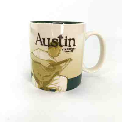 Starbucks Austin Guitarist Global Icon Collector Series Coffee Cup Mug - Sold on eBay Oct, 20th 2018 for $35.00