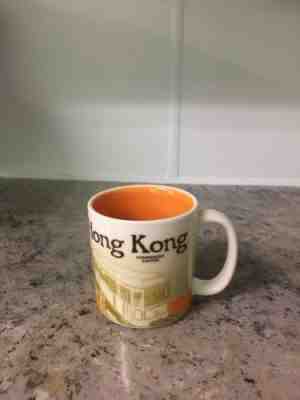 Hong Kong Mug Starbucks Global Icons Collector Series 3 Oz. White Orange MINI - Sold on eBay Oct, 18th 2018 for $10.99
