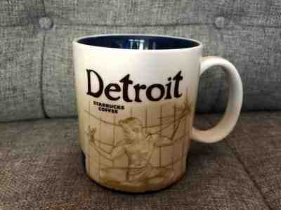 DETROIT Starbucks Coffee Cup Collectors Series City Icon Mug 2011 16 oz  - Sold on eBay Oct, 17th 2018 for $9.80