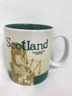 Starbucks Coffee Mug Scotland Global Icon Series 16 oz. Bagpipes Green  2014  - Sold on eBay Oct, 16th 2018 for $44.90