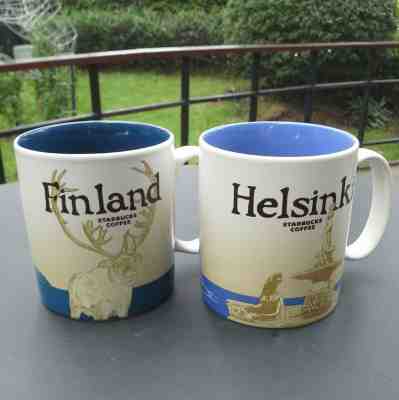 2 Starbucks Coffee Mugs Global Icon City Series 2016-2017 Finland & Helsinki