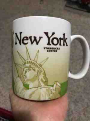 New York STARBUCKS 2011 Global Icon Series Coffee Mug Cup 16oz Statue of Liberty - Sold on eBay Oct, 11th 2018 for $20.99