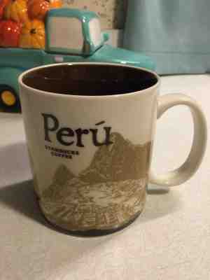 New Starbucks Collectible Global Icon Series Coffee Mug - Peru - Sold on eBay Oct, 11th 2018 for $25.00