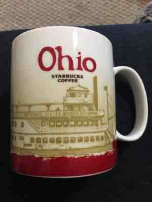 Starbucks Ohio 16 oz Mug Red Global Icon City Collector Series 2009 - Sold on eBay Oct, 8th 2018 for $9.00