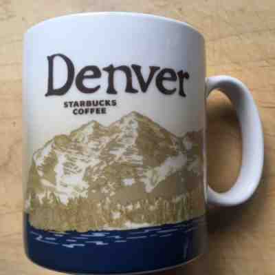 Starbucks Collector Series Coffee Mug Tea Cup 2012 Denver City Icon 16oz - Sold on eBay Sep, 30th 2018 for $18.00