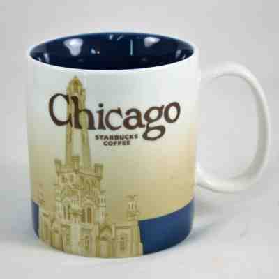 Chicago 16 OZ Starbucks Coffee Mug, Global Icon Collector Series 2008 - Sold on eBay Sep, 27th 2018 for $12.00