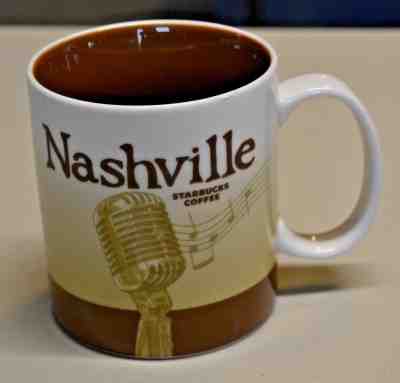 STARBUCKS NASHVILLE COFFEE MUG, 2011 GLOBAL ICON.  16 oz, RARE! COLLECTOR SERIES - Sold on eBay Sep, 26th 2018 for $17.99