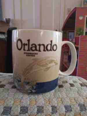 Starbucks Global Icon City Mug ORLANDO 2009 Gold Blue Collector Series 16 oz - Sold on eBay Sep, 26th 2018 for $9.38