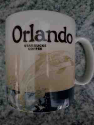 Starbucks Global Icon City Mug ORLANDO 2009 Gold Blue Collector Series 16 oz - Sold on eBay Sep, 23rd 2018 for $8.00