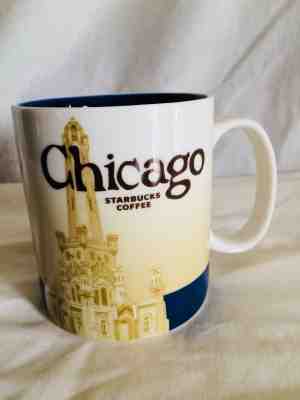 Starbucks Coffee Chicago 2012 Global Icon Series Collector Mug 16 oz Water Tower - Sold on eBay Sep, 21st 2018 for $14.05