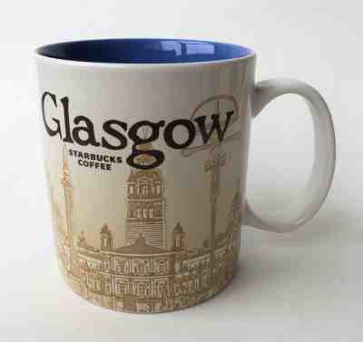 Starbucks Coffee 2013 Global Icon Series Glasgow Mug Cup 16oz Thailand Blue - Sold on eBay Sep, 20th 2018 for $38.50
