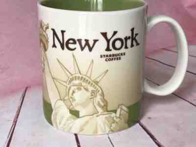 New York STARBUCKS 2011 Global Icon Series Coffee Mug Cup 16oz Statue of Liberty - Sold on eBay Sep, 19th 2018 for $20.99