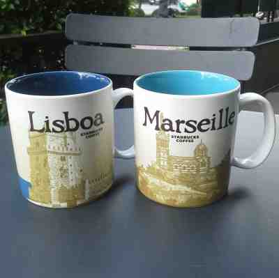 2 Starbucks Coffee Mugs Global Icon City Series 2016-2017 Lisboa & Marseille - Sold on eBay Sep, 16th 2018 for $57.00