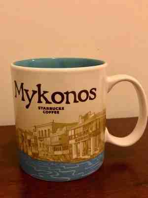 Starbucks Mykonos Mug 16 OZ  Global Icon City Collector Series - Sold on eBay Sep, 14th 2018 for $26.00