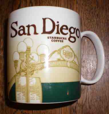Starbucks San Diego 2008 Global Icon collector series 16 oz coffee mug - Sold on eBay Sep, 12th 2018 for $13.50