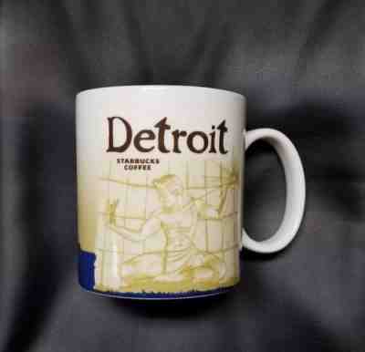 DETROIT Starbucks Coffee Cup Collectors Series City Icon Mug Rare 2011 16oz  - Sold on eBay Sep, 11th 2018 for $24.99