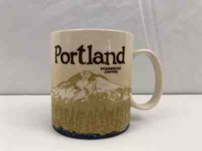 Starbucks 2012 Portland Collector Series Global Icon Coffee Mug 16oz White Blue - Sold on eBay Sep, 11th 2018 for $28.99