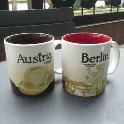 2 Starbucks Coffee Mugs Global Icon City Series 2015-2017 Austria & Berlin ver.2 - Sold on eBay Sep, 10th 2018 for $57.00