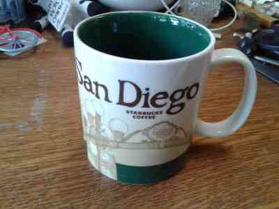 Starbucks SAN DIEGO Coffee Mug Collector City Series Global Icon 2012 16 fl oz - Sold on eBay Sep, 8th 2018 for $8.00