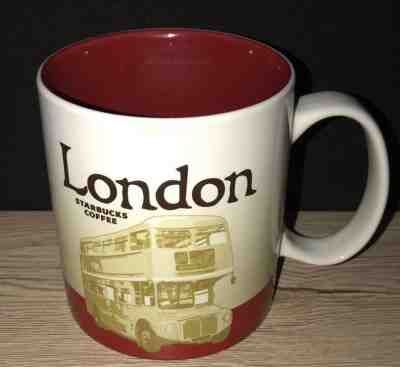 Starbucks Global Icon City Series Mug London Double Decker Bus USED 16oz - Sold on eBay Sep, 7th 2018 for $23.50