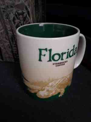 Starbucks 2012 Icon City Collector Series Florida Coffee Mug 16 fl oz Alligator - Sold on eBay Sep, 4th 2018 for $9.50