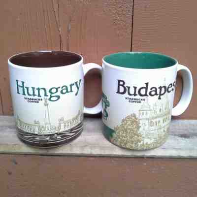 2 Starbucks Coffee Mugs Global Icon City Series 2016 Hungary & Budapest - Sold on eBay Sep, 4th 2018 for $57.00