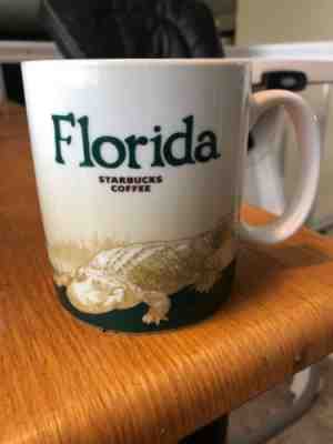 Starbucks Coffee Mug Florida State Alligator 2010 Global City Icon Series 16 oz - Sold on eBay Sep, 3rd 2018 for $11.50