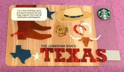 STARBUCKS 2012 ** TEXAS LONE STATE **REGIONAL LIMITED EDITION GIFT CARD-NEW - Sold on eBay Nov, 4th 2018 for $2.50