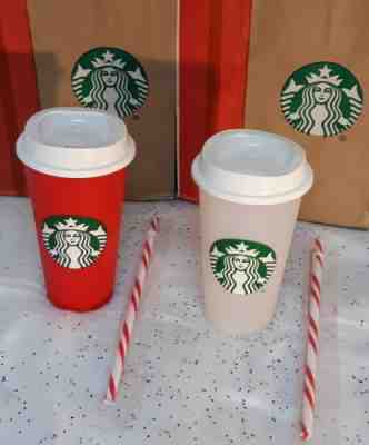 2018 Starbucks Reusable 16oz Cups Limited Edition Holiday Shimmery White - Sold on eBay Nov, 3rd 2018 for $24.95