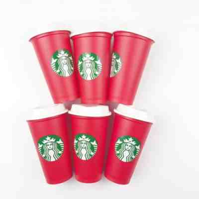 Starbucks Coffee 2018 Red Reusable Limited Edition Holiday 16oz Cups - Lot Of 6 - Sold on eBay Nov, 3rd 2018 for $75.00