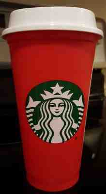 Starbucks 2018 Coffee Reusable Red Cup 16 oz Christmas Holiday Limited Edition  - Sold on eBay Nov, 2nd 2018 for $10.00