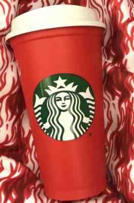 Starbucks Limited Edition Red Holiday Reusable Plastic Cup Tumbler 16oz. 2018 - Sold on eBay Nov, 2nd 2018 for $14.38