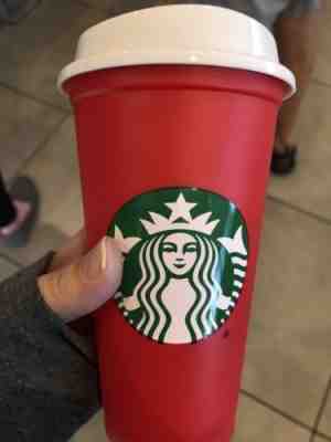 STARBUCKS RED 16 oz. TRAVEL REUSABLE LIMITED EDITION HOLIDAY CHRISTMAS 2018 CUP - Sold on eBay Nov, 2nd 2018 for $13.99