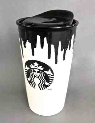 2014 Starbucks Band of Outsiders Limited Edition Black DripTravel  Mug Ceramic  - Sold on eBay Nov, 2nd 2018 for $29.99