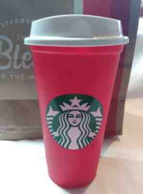 STARBUCKS RED 16 oz. TRAVEL REUSABLE LIMITED EDITION HOLIDAY CHRISTMAS 2018 CUP - Sold on eBay Nov, 2nd 2018 for $13.99