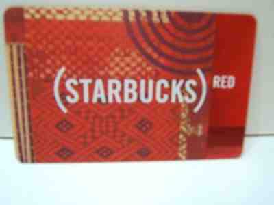 STARBUCKS GIFT CARD: 2009 RED AFRICAN BATIK  LIMITED EDITION COLLECTIBLE - Sold on eBay Nov, 2nd 2018 for $3.50
