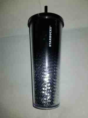 NEW Starbucks BLACK/SILVER SEQUINS 24 oz Cold Cup 2018 Holiday Limited Edition - Sold on eBay Oct, 31st 2018 for $23.50