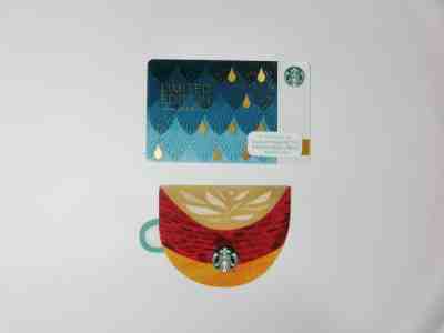Starbucks Gift Card Japan LIMITED EDITION Cup leaf Lot of 2 2018 Pin Intact - Sold on eBay Oct, 28th 2018 for $10.00