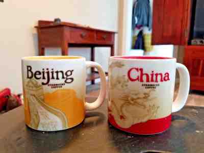 Limited Edition Starbucks MINI MUGS Set CHINA BEIJING 3 oz Demitasse Espresso EC - Sold on eBay Oct, 28th 2018 for $12.00