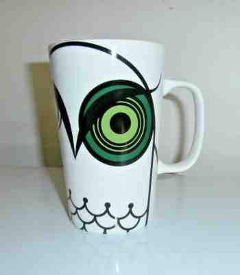 Starbucks~16 oz 2014 Original Limited Edition Green Eye Owl Coffee Mug - Sold on eBay Oct, 27th 2018 for $11.99