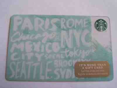 STARBUCKS GIFT CARD: 2014 CITIES  LIMITED EDITION COLLECTIBLE - Sold on eBay Oct, 26th 2018 for $2.95