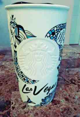 Starbucks 2015 Limited Edition Las Vegas Collection Siren Ceramic Travel Tumbler - Sold on eBay Oct, 22nd 2018 for $27.99