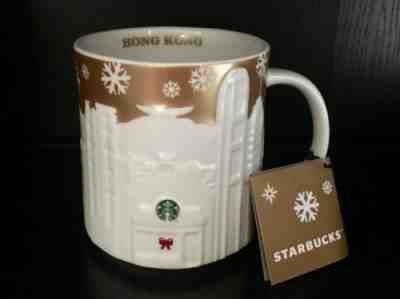 Starbucks Relief Mug Hong Kong Special Gold 2014 Limited Edition, NEW - Sold on eBay Oct, 20th 2018 for $55.00