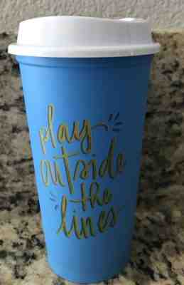 NEW Starbucks Reusable Cup Summer 2018 Tumbler 16oz Plastic Limited Edition Blue - Sold on eBay Oct, 17th 2018 for $9.99