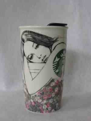 Limited Edition 2013  Starbucks Charlotte Ronson Ceramic Double Wall Travel Mug - Sold on eBay Oct, 17th 2018 for $42.95