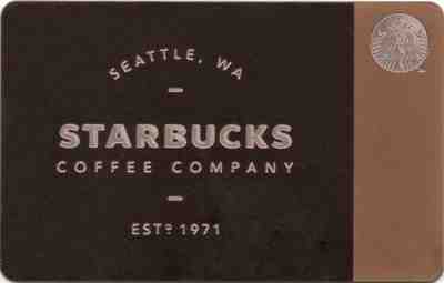 2013 STARBUCKS LIMITED EDITION ROSE GOLD CARD issued by GILT - Sold on eBay Oct, 17th 2018 for $949.99